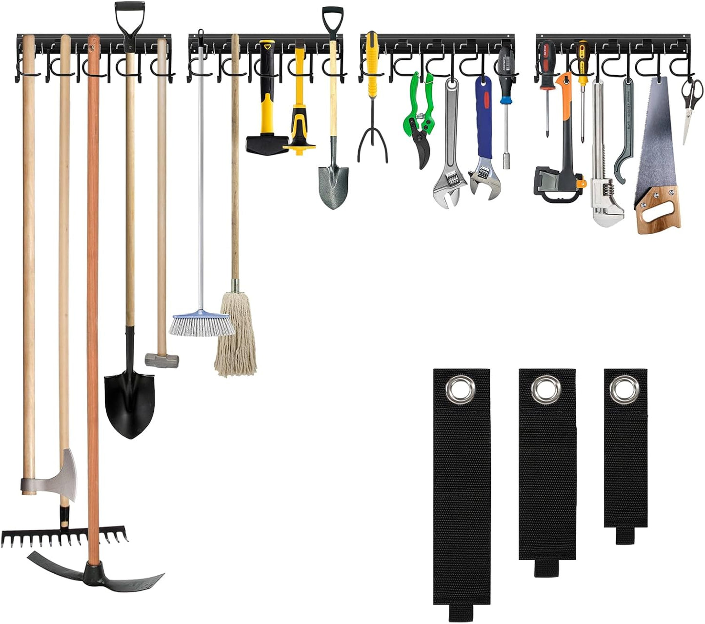 LEYU Metal Garage Tool Organizer Wall Mount for Efficient Storage