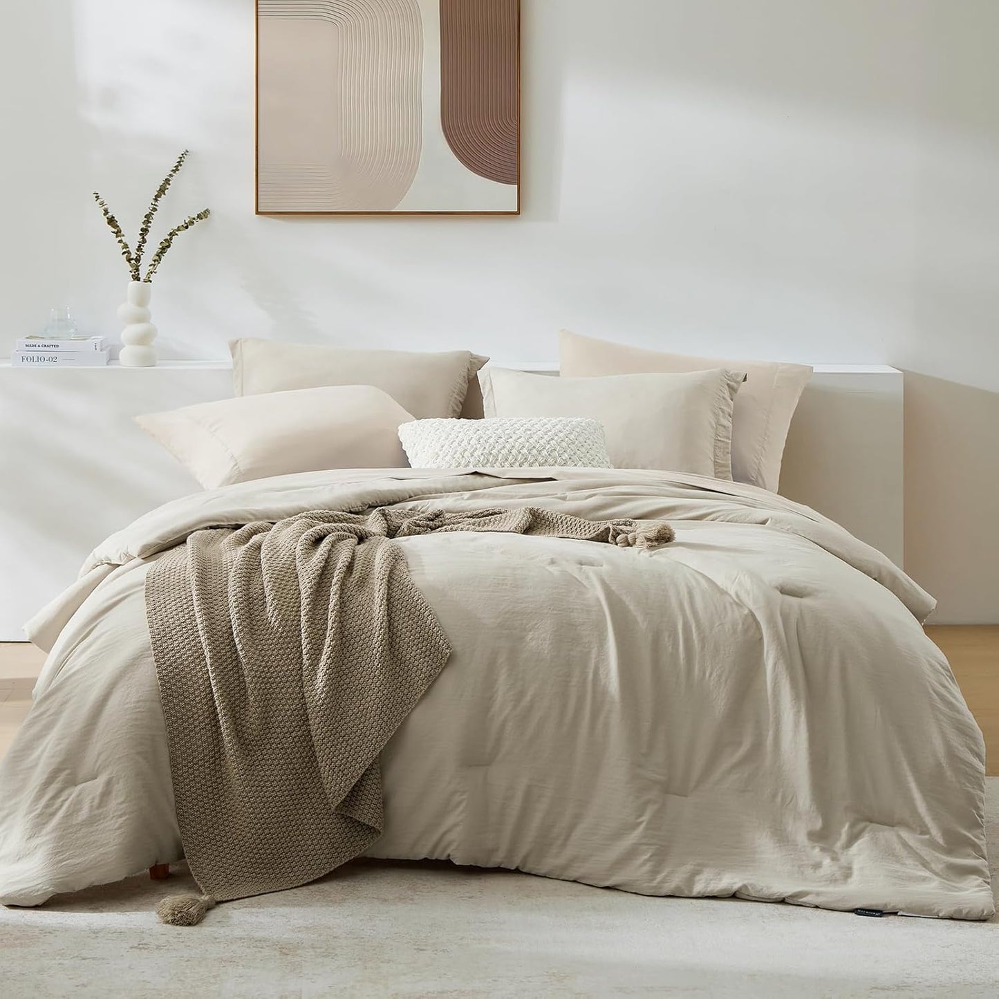 WRENSONGE King Size Comforter Set - 7 Piece Soft Bedding Set