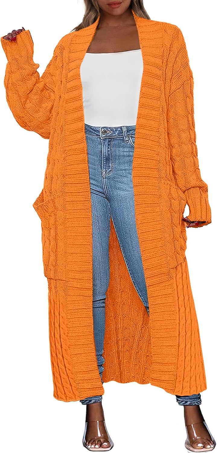 Caracilia Womens Long Cardigan Sweaters for Trendy Fall Style