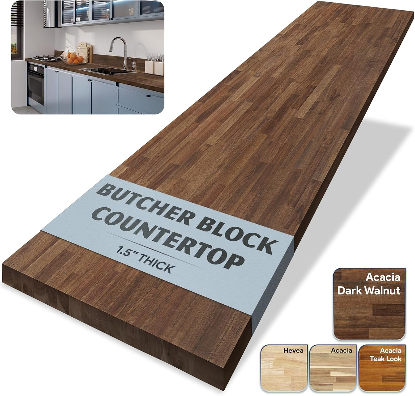 Walnut Butcher Block Countertop 60 x 25 x 1.5 Inches Review