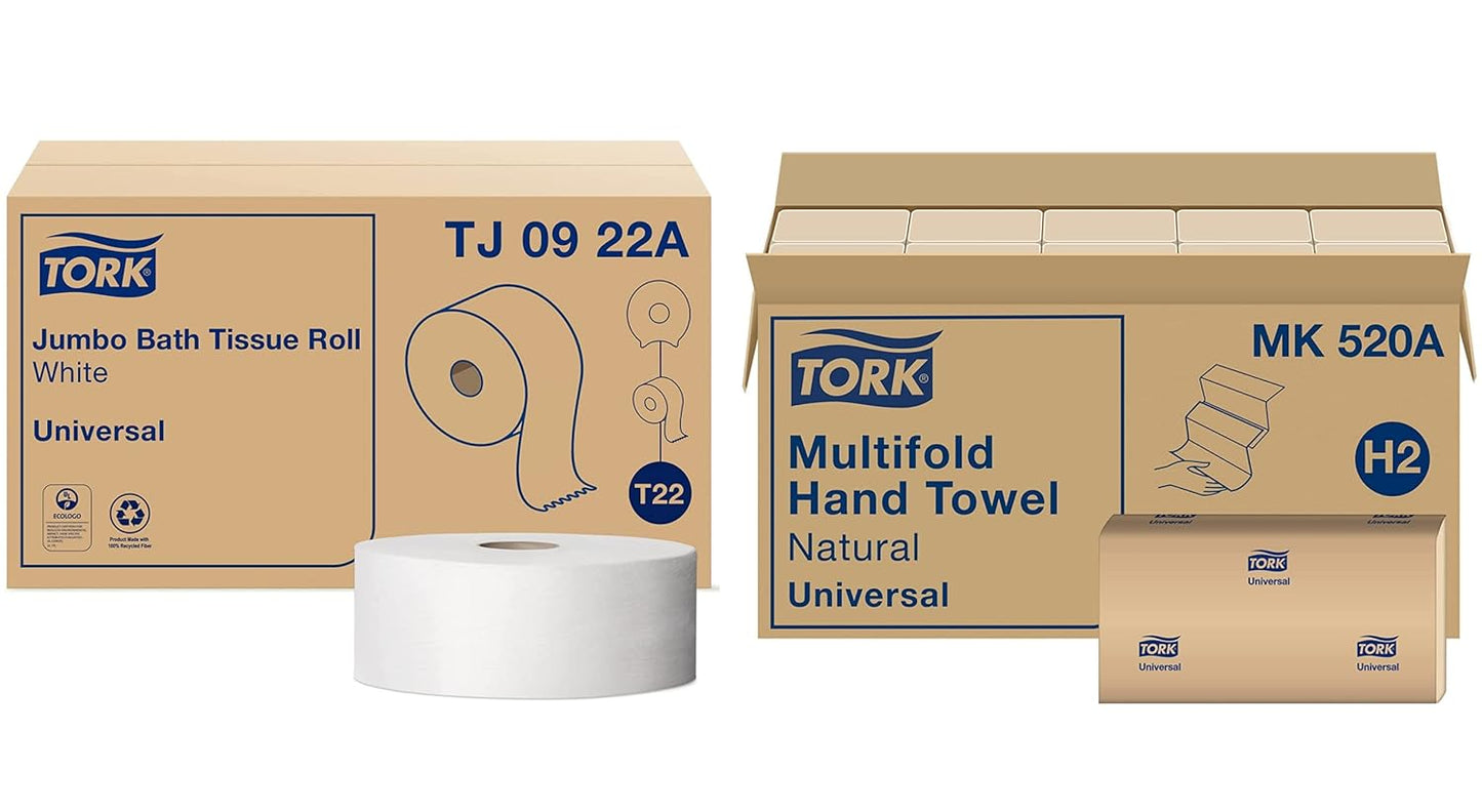 Tork Jumbo Toilet Paper Roll and Multifold Hand Towel Review