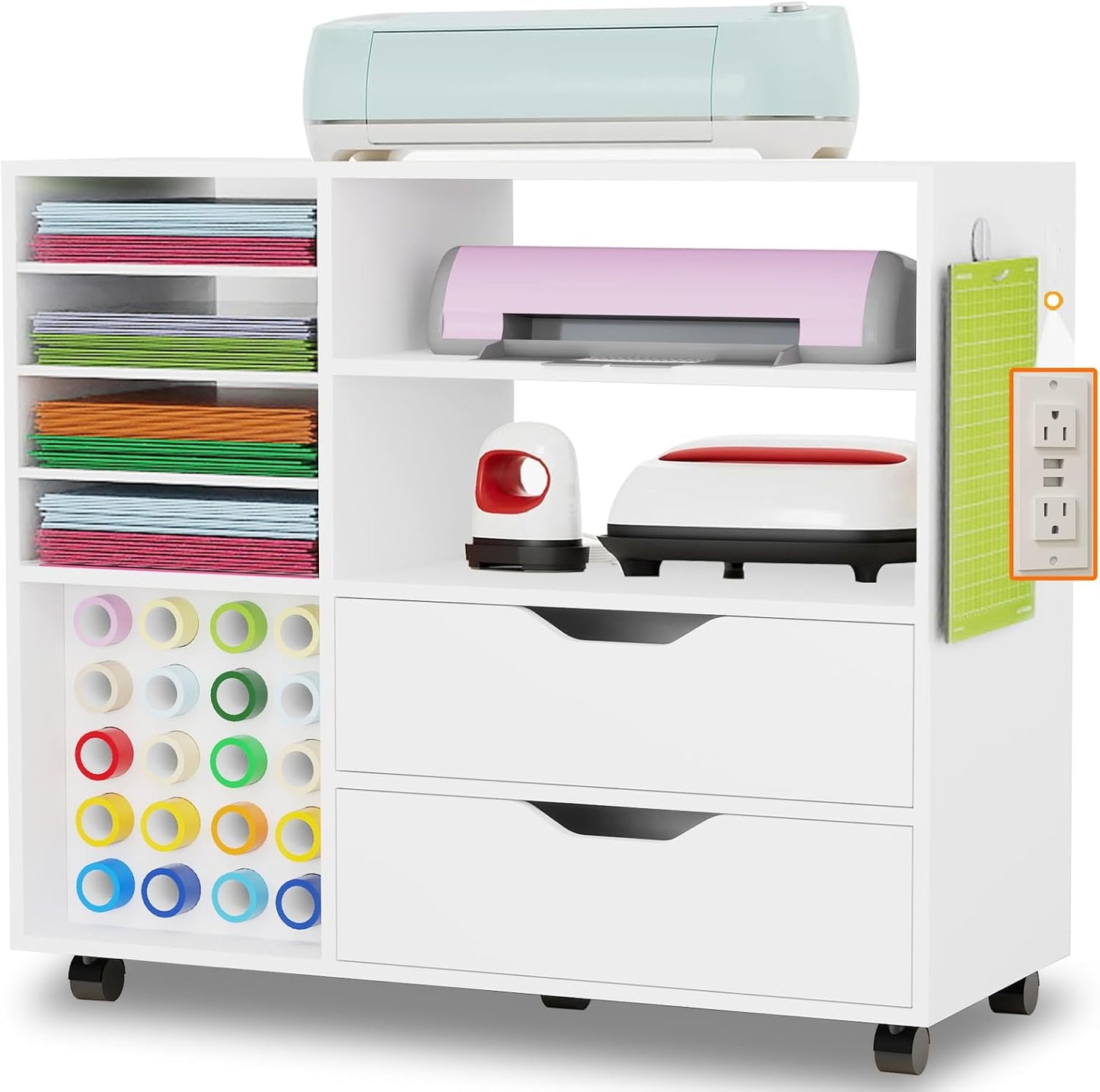 Craft Organization and Storage Cart for Cricut Machines and More