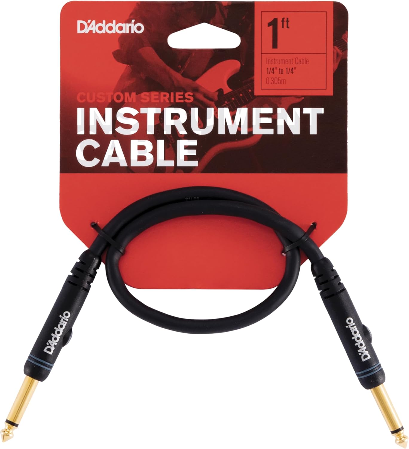 Planet Waves 1ft Black Cable: Superior Signal Quality