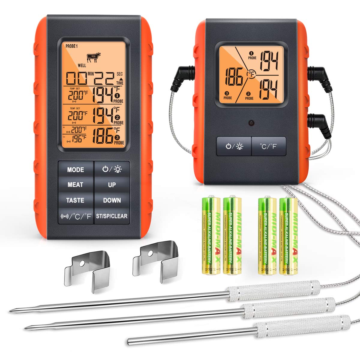 Ultimate Grill Control: VAUNO Wireless Meat Thermometer