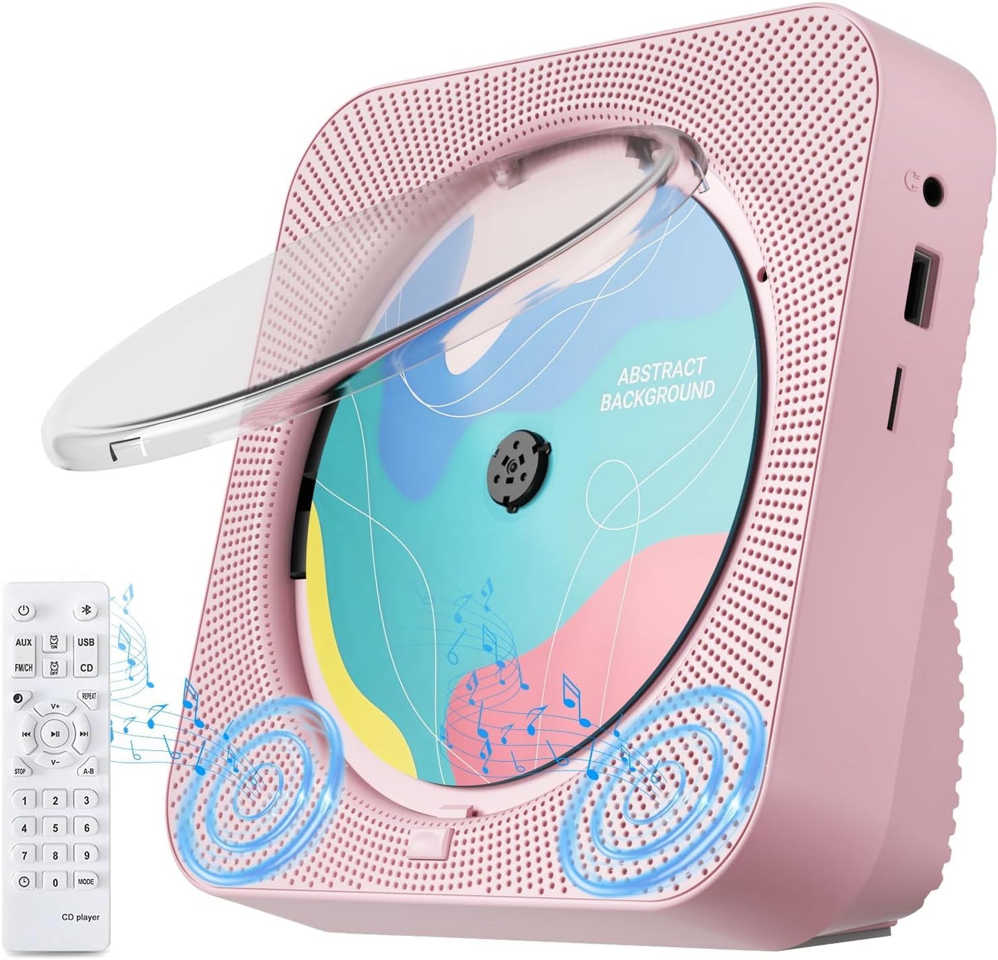 Portable CD Player with Bluetooth 5.1 and HiFi Sound Features