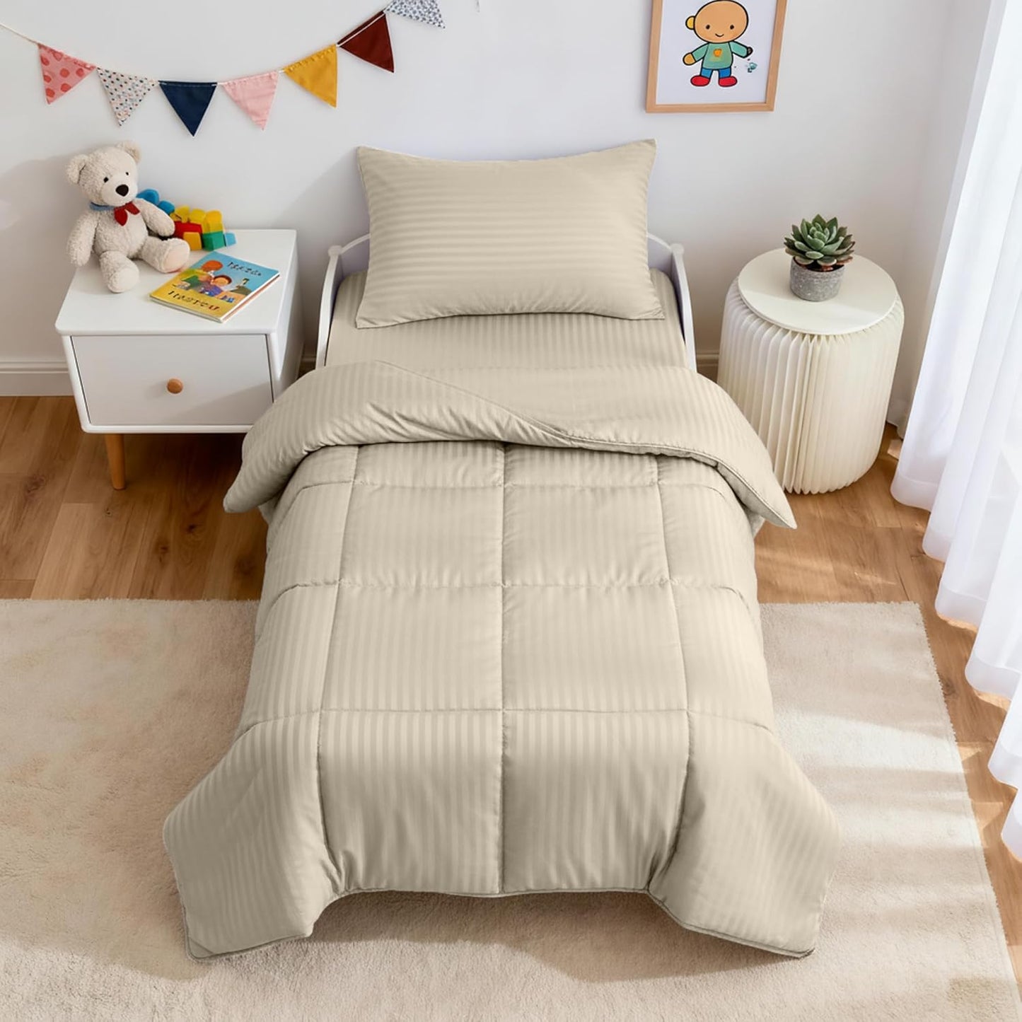 ZPECC Toddler Bedding Set - Hypoallergenic Baby Crib Bedding
