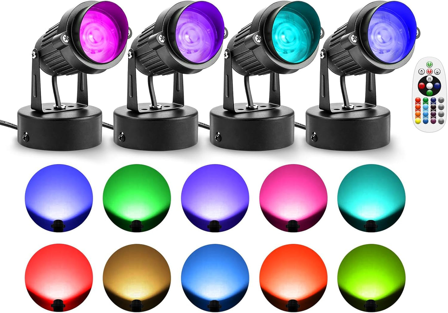 ZUCKEO LED Spot Lights Indoor RGB Up Lights for Parties