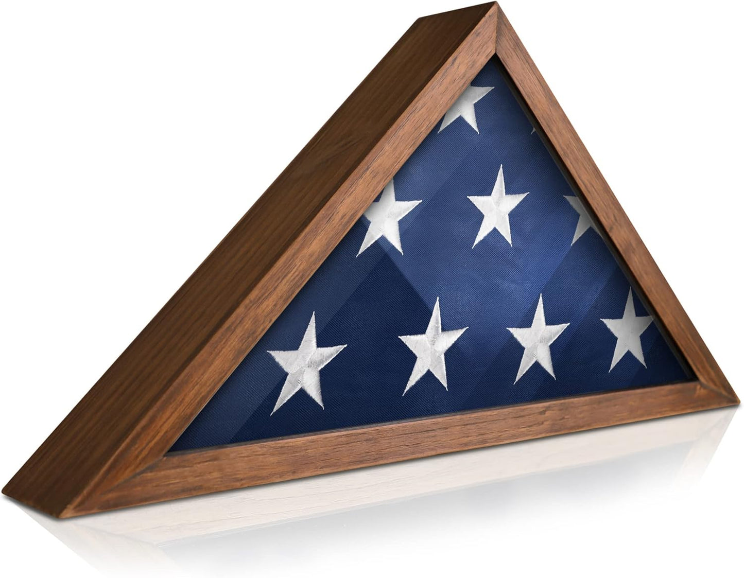 HBCY Creations Flag Display Case for American Veteran Flags