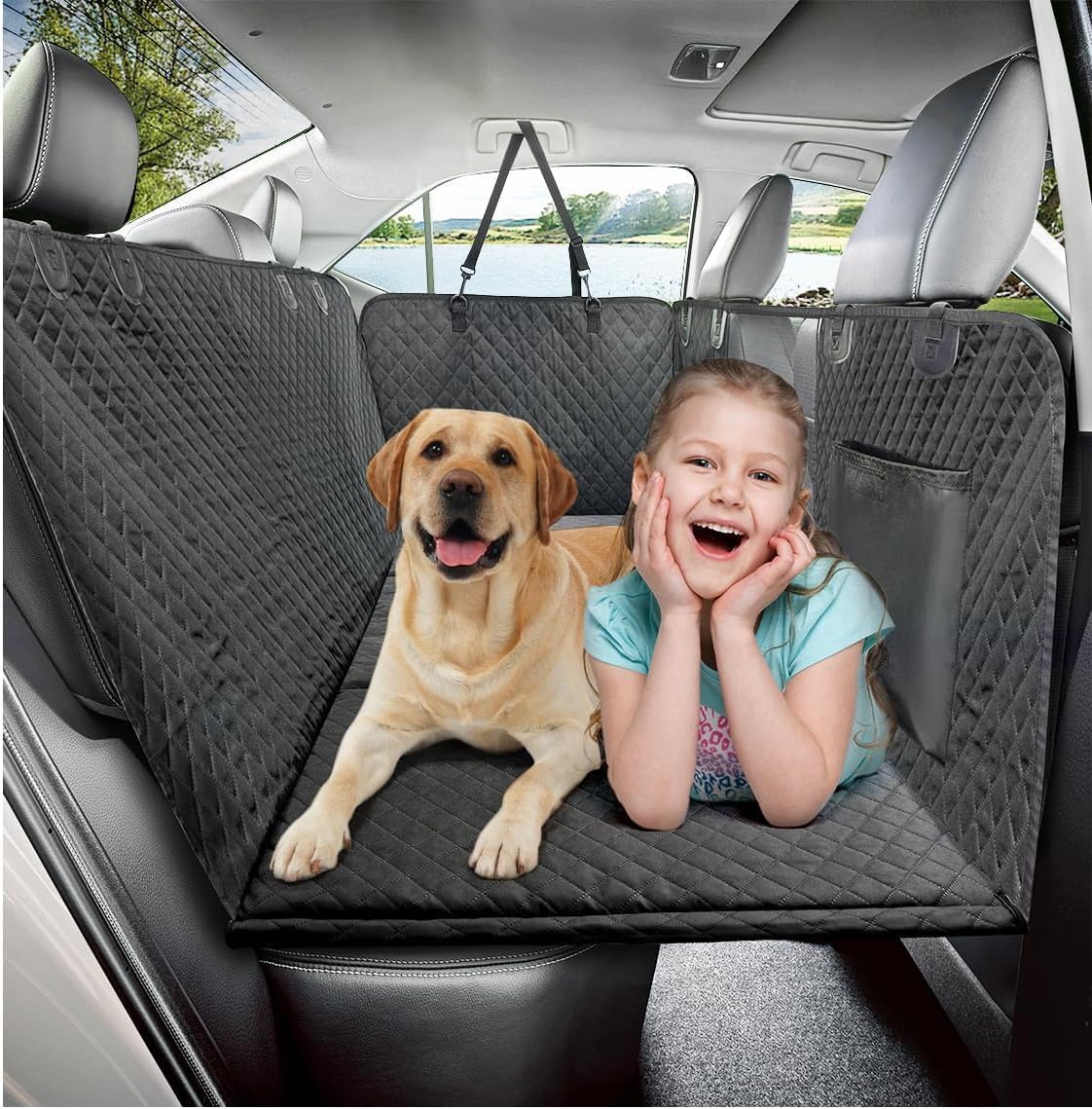 Vailge Dog Car Seat Cover for Trucks - Large Back Seat Extender