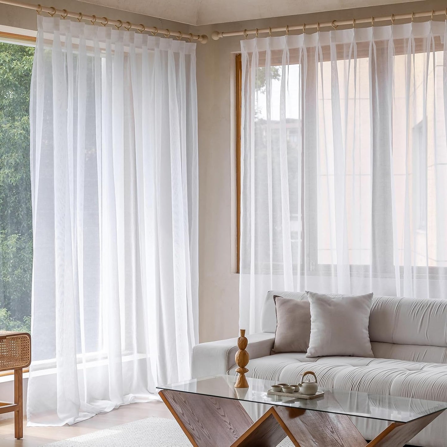 TOAVA DECO 100x108 Inch Extra Wide Divider Curtain
