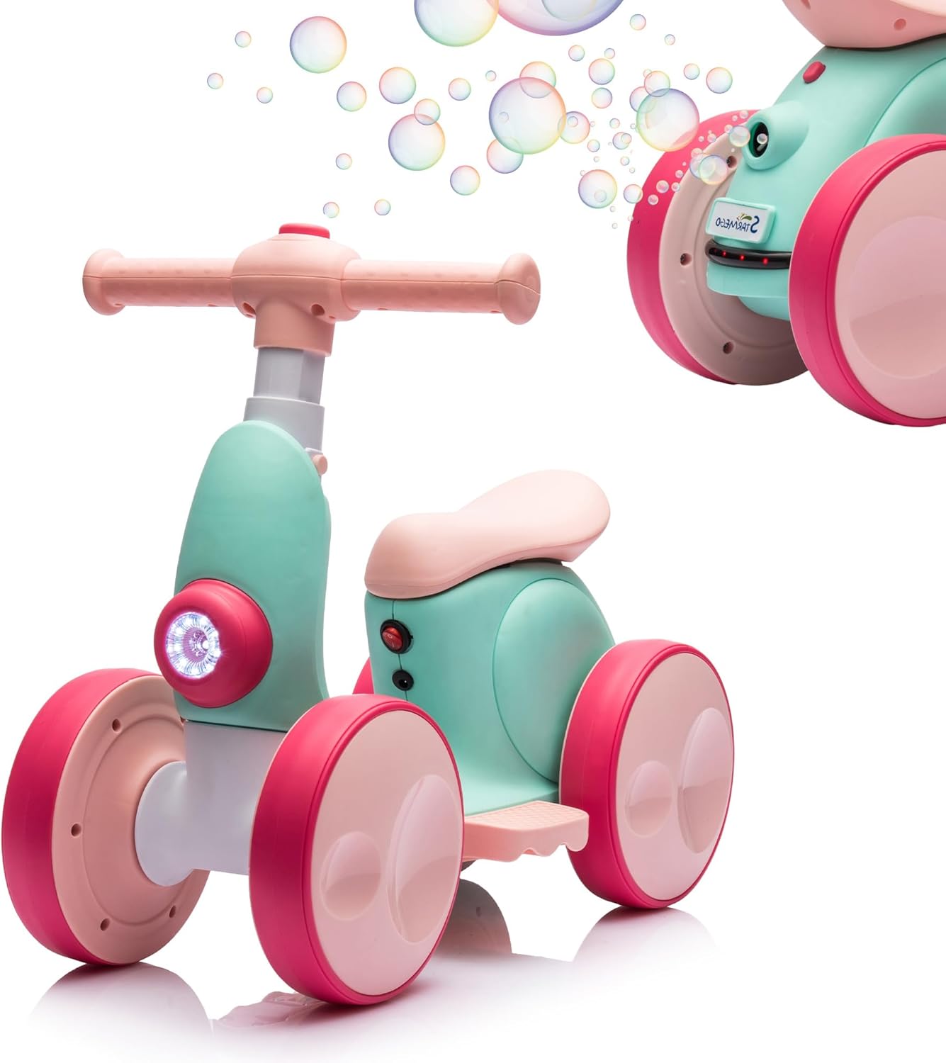 JoyRydz Baby Balance Bike with Bubble Fun!