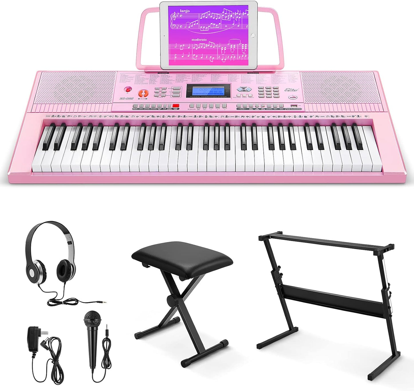 Eastar 61-Key Electric Piano Bundle - Perfect for Beginner Musicians!