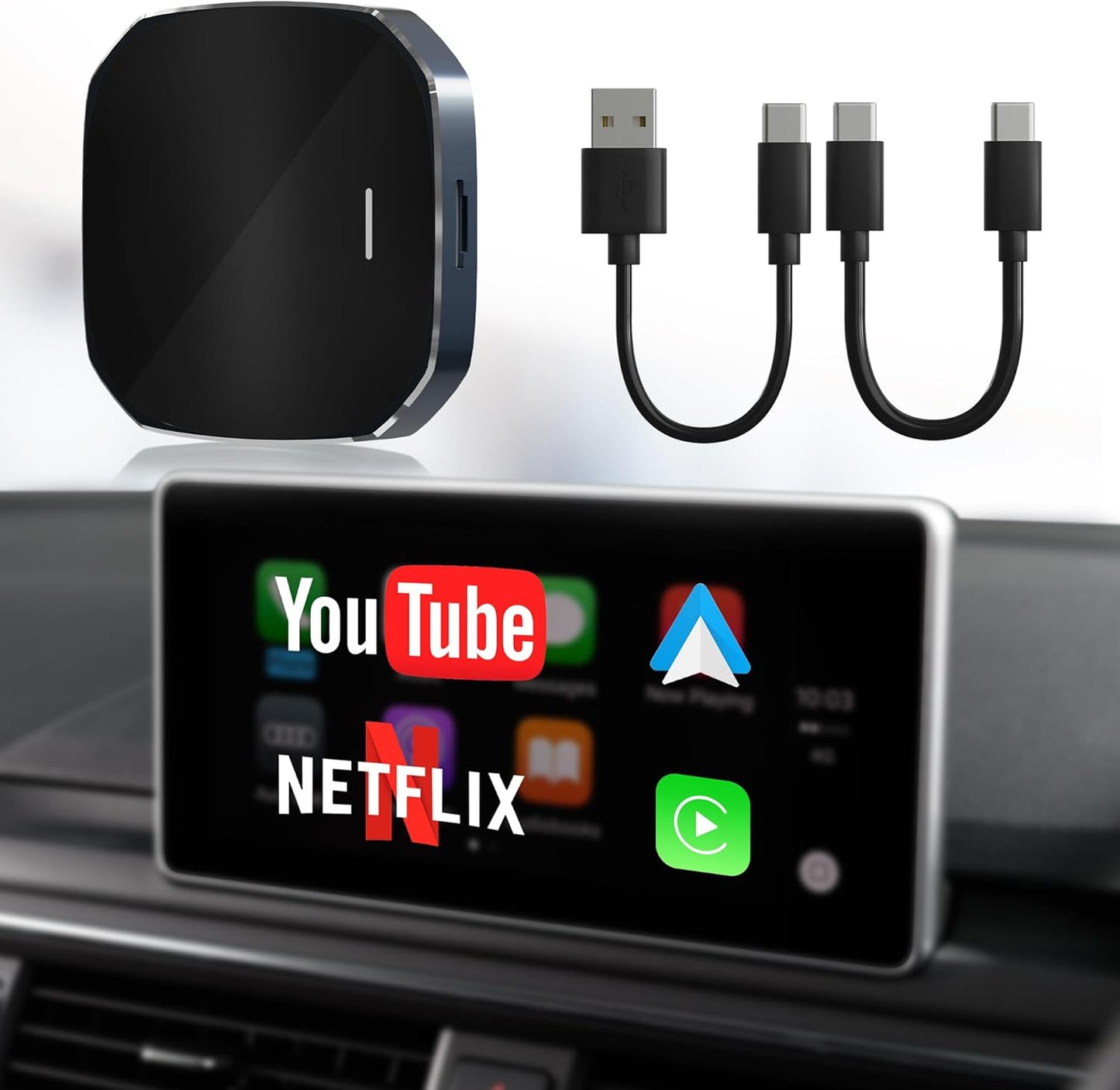 Wireless CarPlay Adapter - Stream Videos Anywhere!