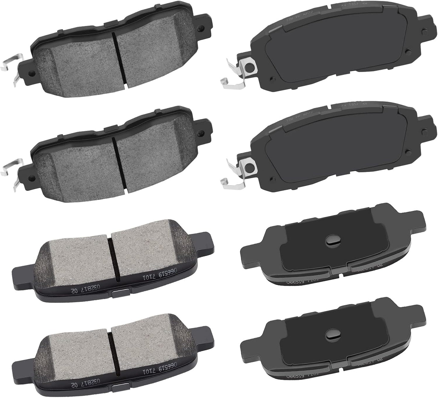 cciyu D905 D1650 Front Rear Ceramic Brake Pads Kits for Nissan