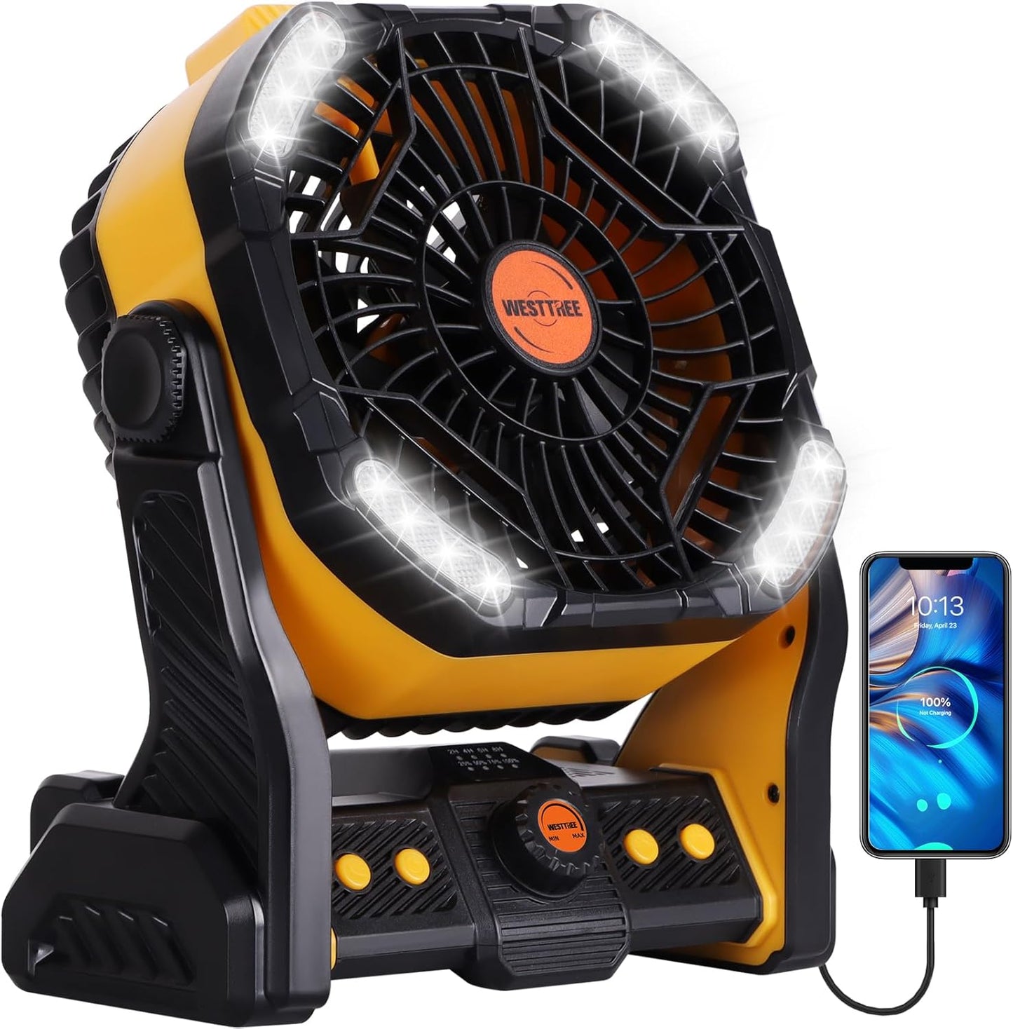 20000mAh Camping Fan with LED Lantern for Outdoor Adventures