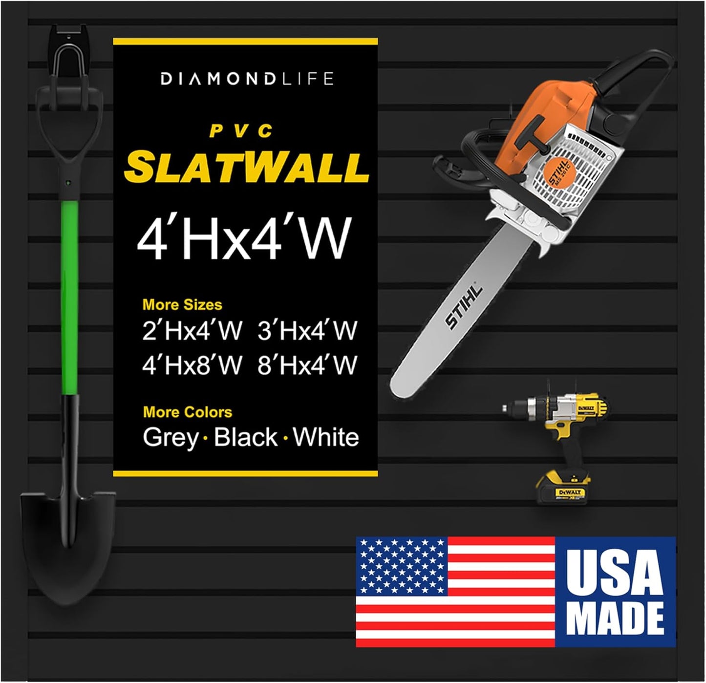 DLDIRECT Slatwall Panel Garage Wall Organizer for Storage Needs
