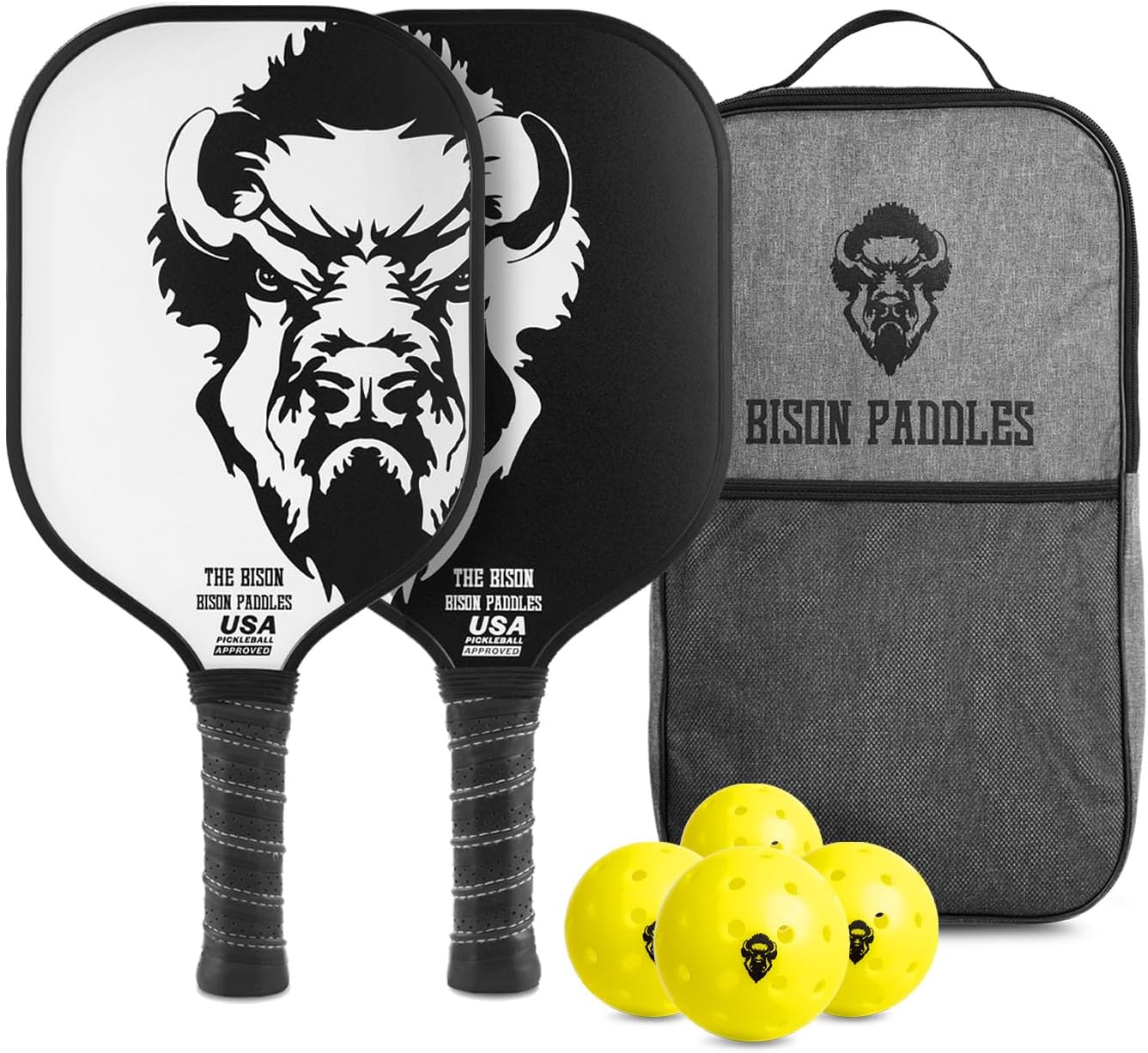 Bison Paddles Carbon Graphite Pickleball Paddles for All Levels