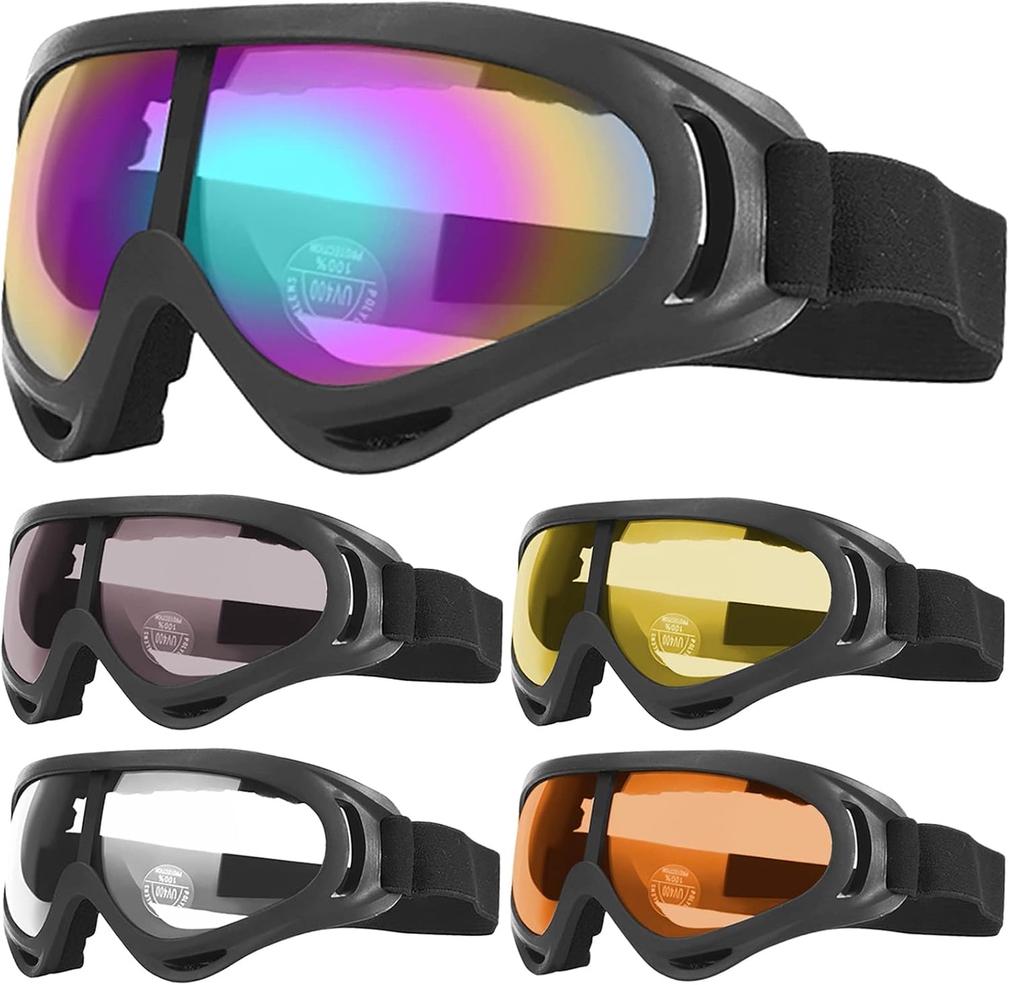 Peicees 4-Pack Ski Goggles - Snow Sports Must-Have!
