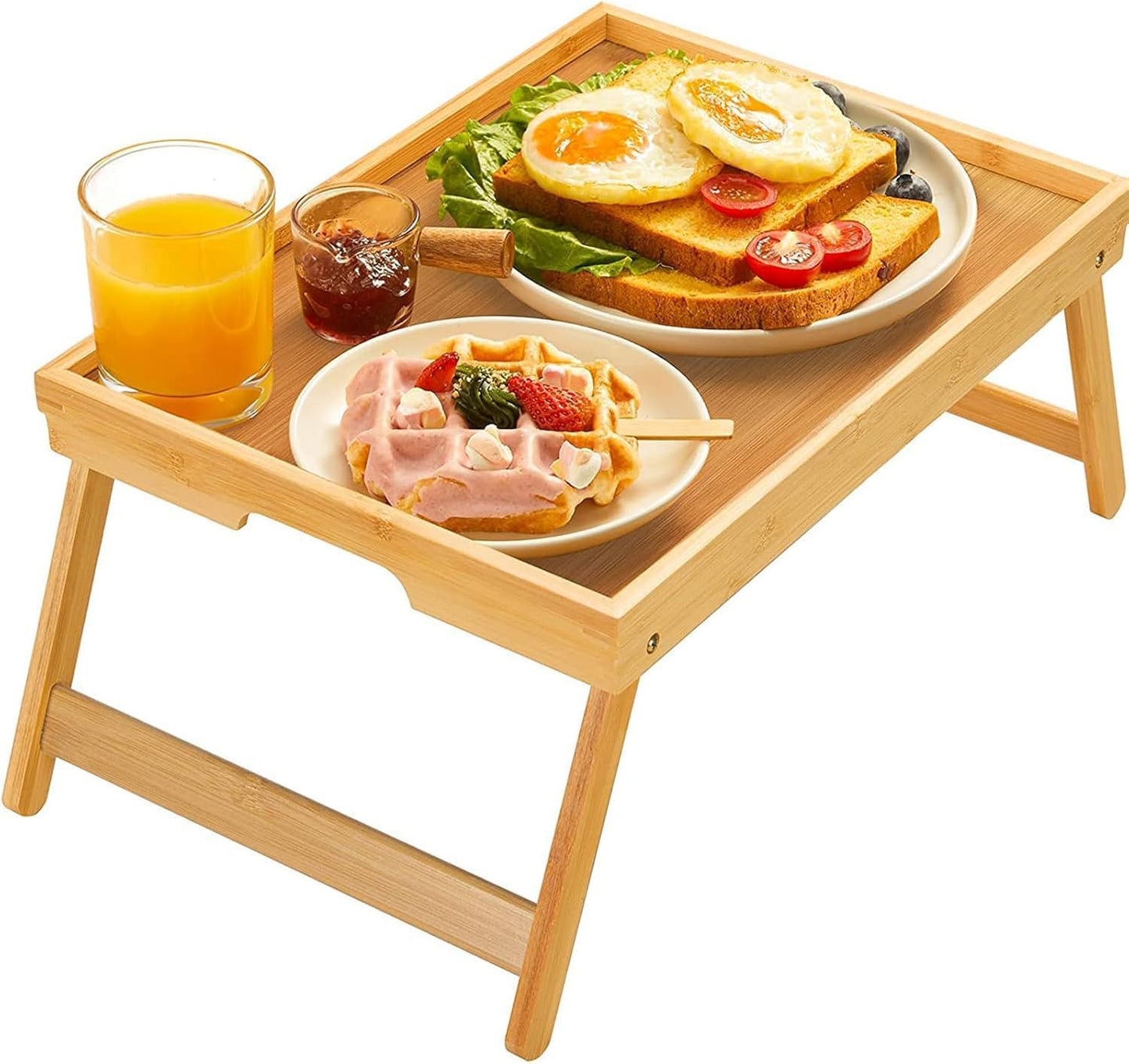 Pipishell Bamboo Bed Tray - Versatile Laptop & Snack Table
