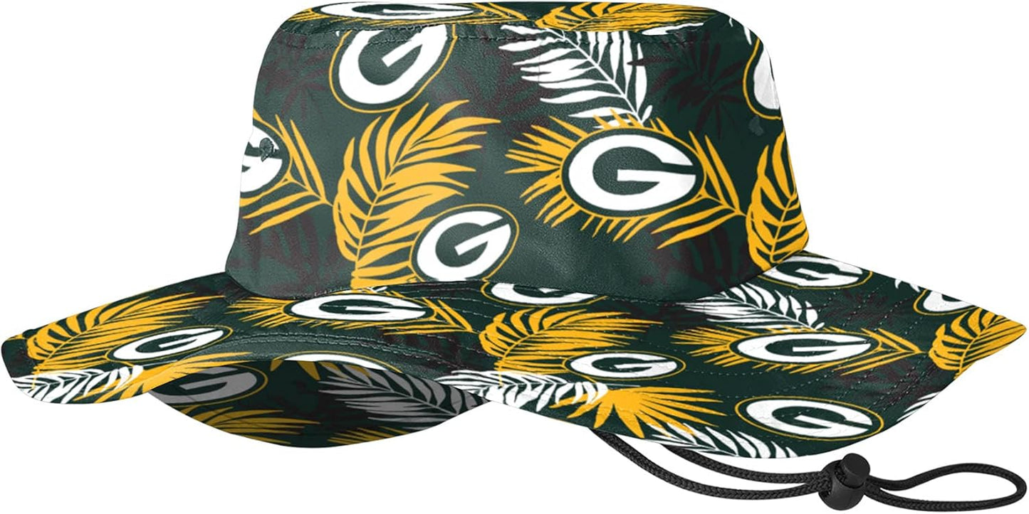 FOCO Men's NFL Team Logo Sun Bucket Boonie Hat for Outdoors