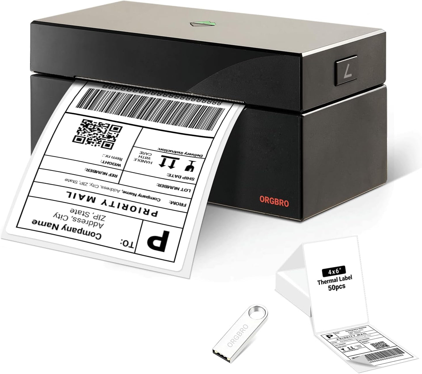 High Speed ORGBRO USB Thermal Label Printer