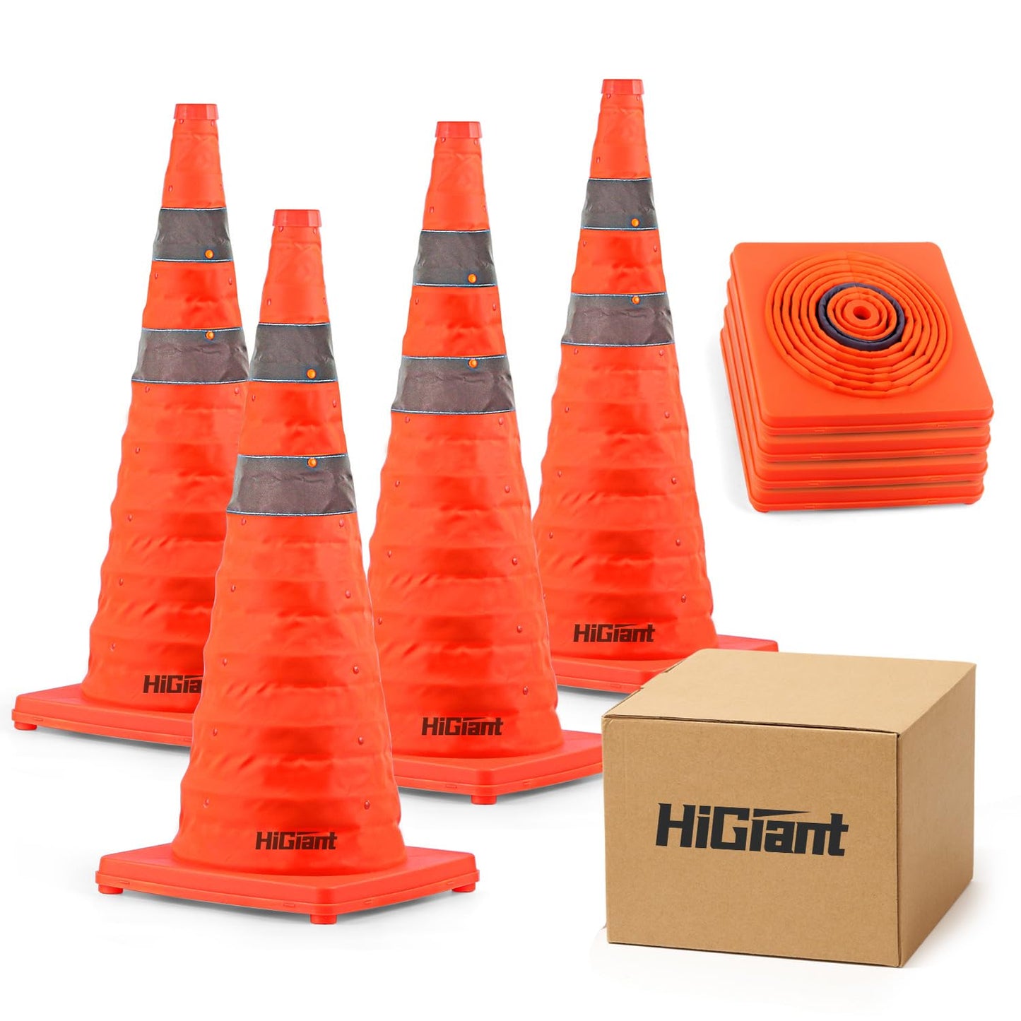 HiGiant Collapsible Traffic Safety Cones for Road Use