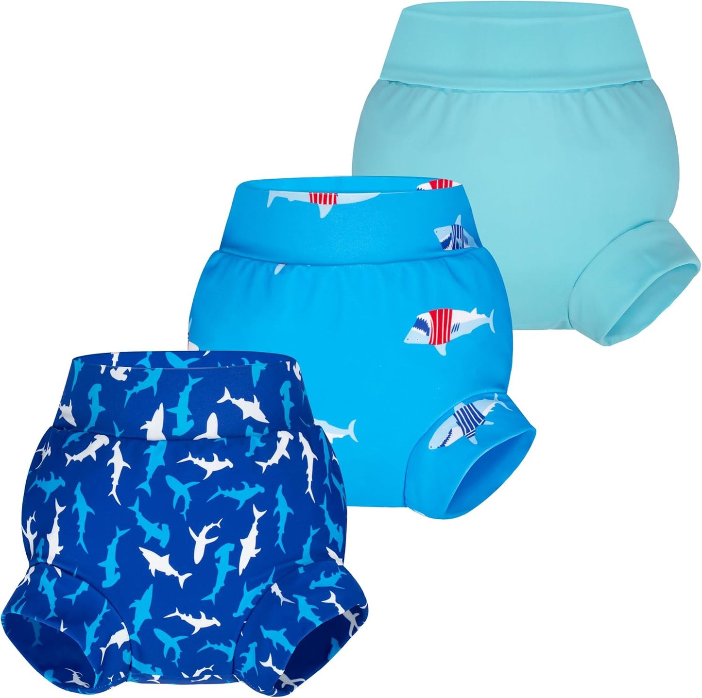 Reusable Waterproof Swim Diapers 3pcs Set for Babies 6M-5Y
