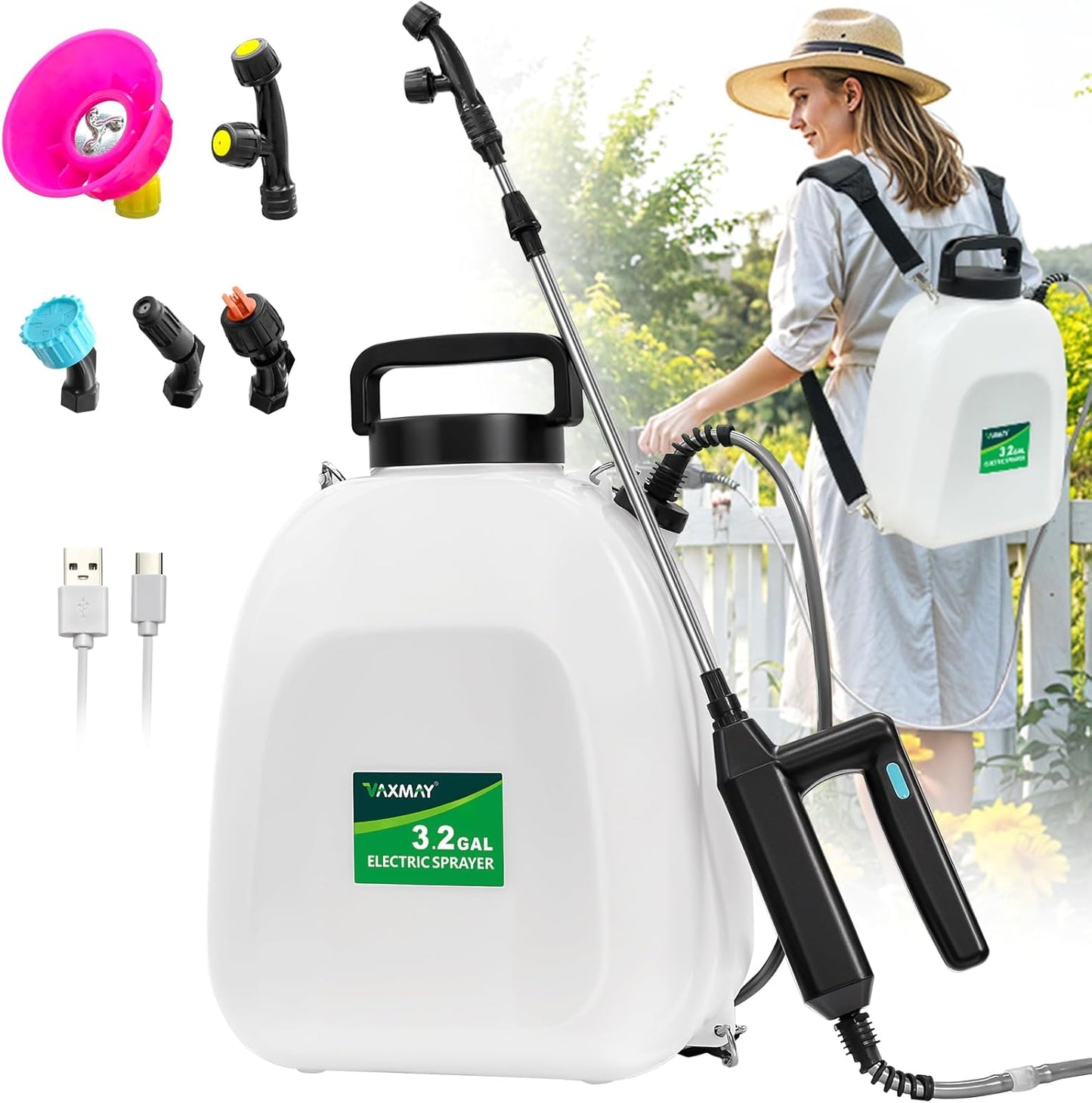 Battery Powered Sprayer 3.2 Gallon for Effortless Garden Care
