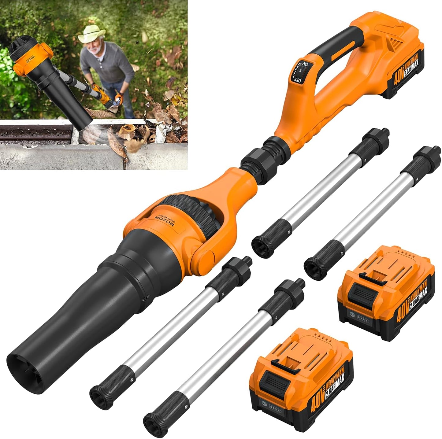 Roof Gutter Cleaning Made Easy with Cordless Leaf Blower