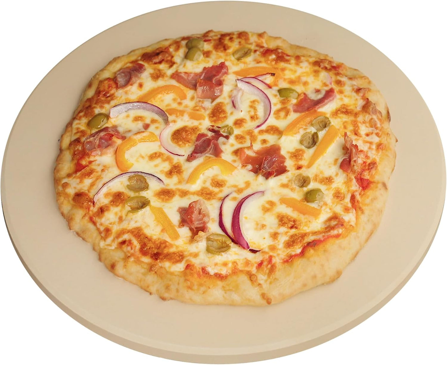 Old Stone Round Pizza Stone for Perfect Restaurant Quality Pizzas