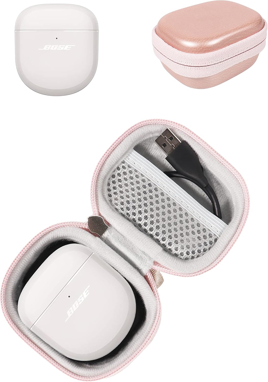 Rose Gold Case for Bose QC Earbuds II by GETGEAR
