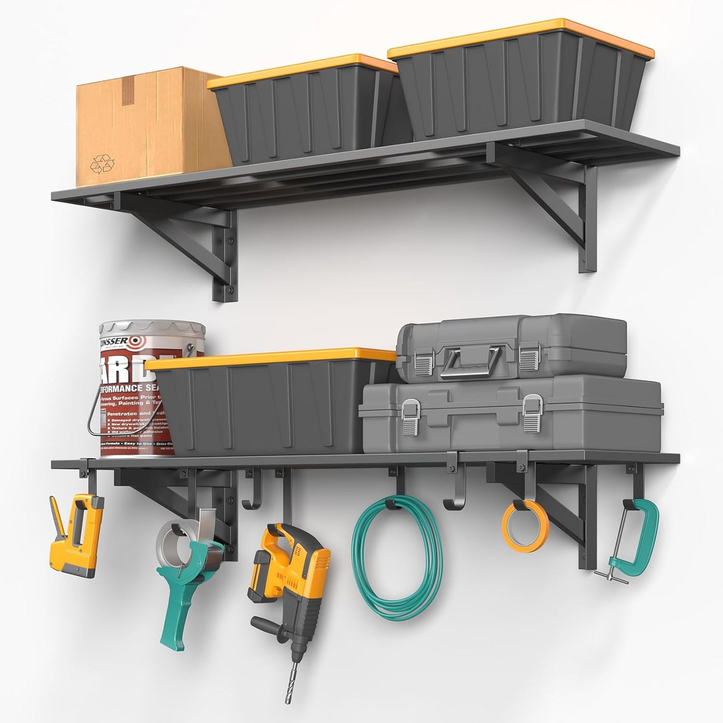 2-Pack 1x4ft Heavy Duty Garage Shelving for Maximum Storage