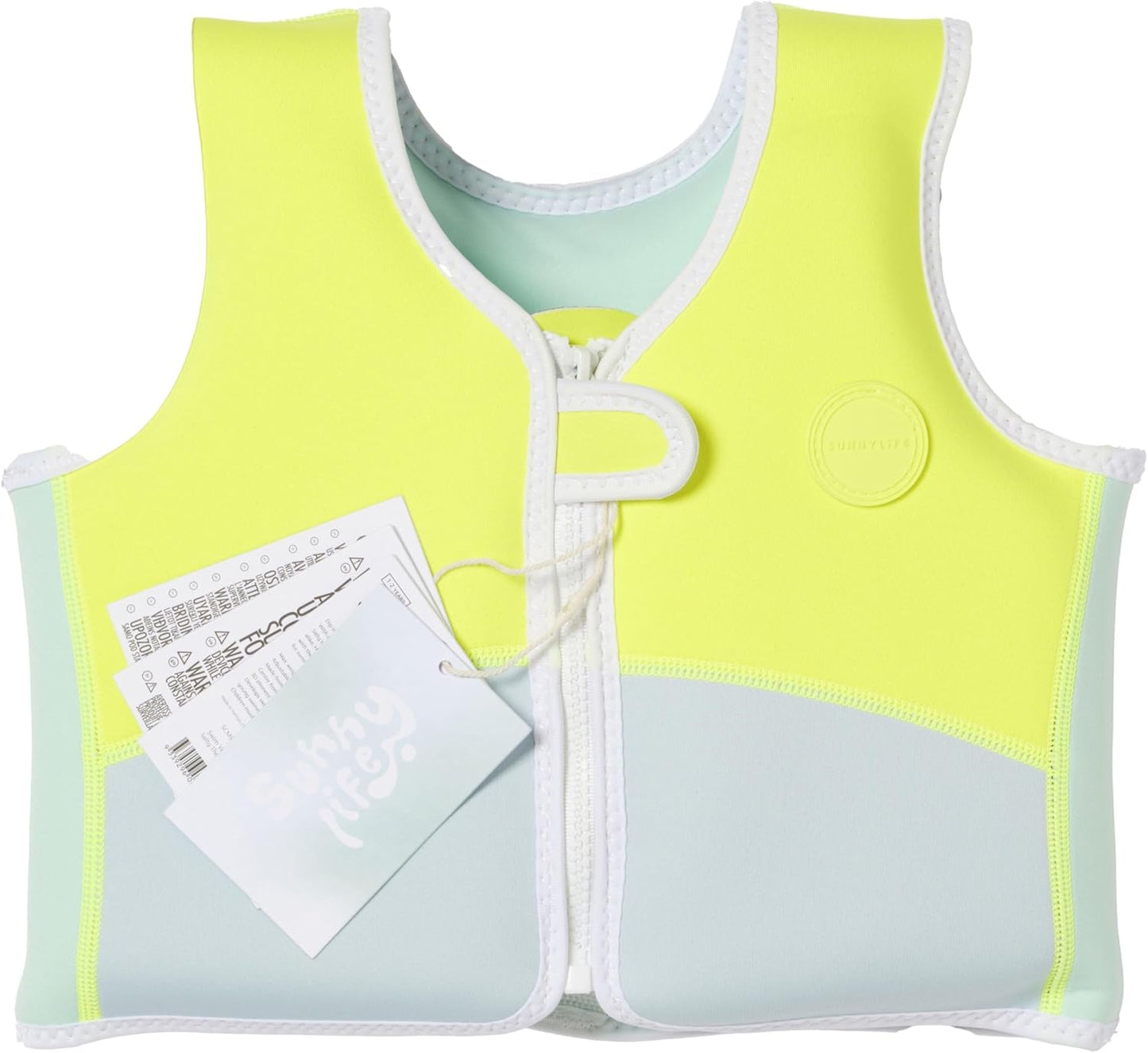 SUNNYLiFE Swim Vest for Toddlers - Neoprene, Secure Zip, Safety Strap