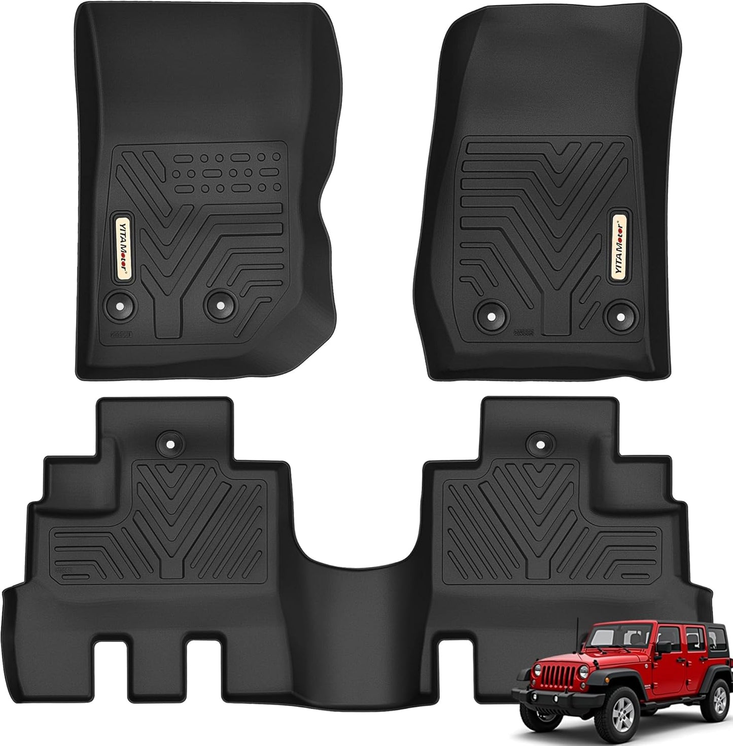 YITAMOTOR Floor Mats for Jeep Wrangler JK Unlimited 2014-2018