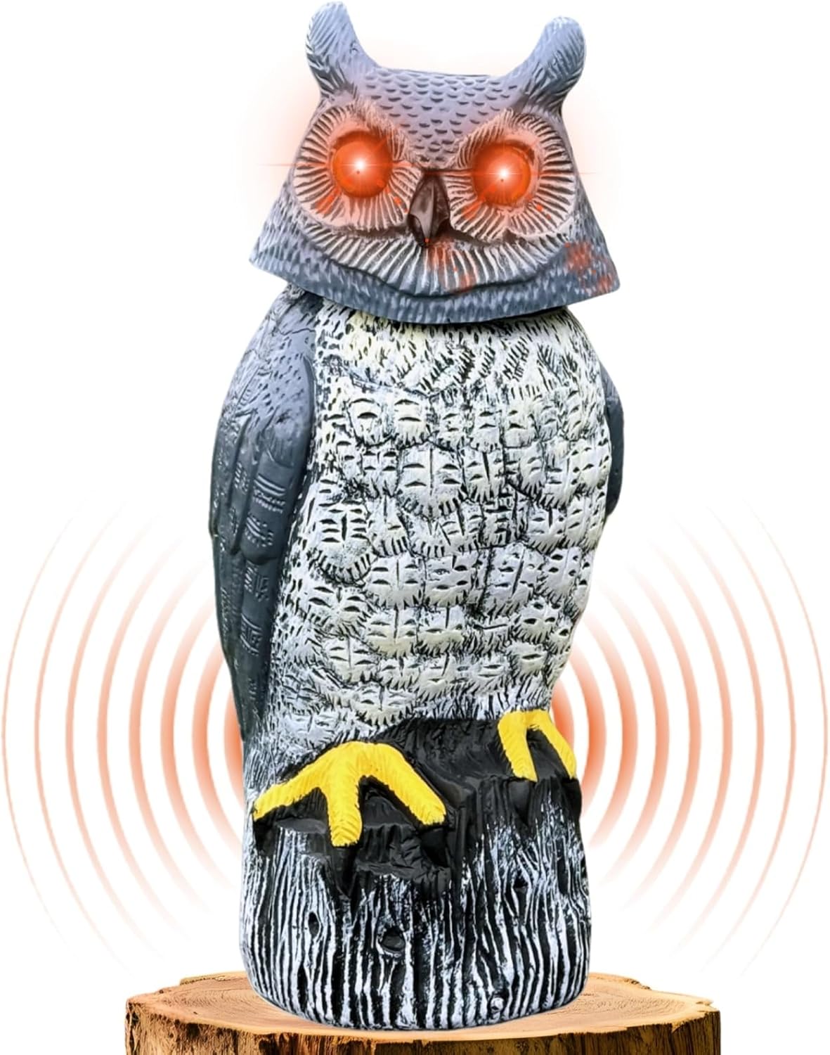 Solar Powered Garden Owl with Motion Detection and Hooting Sounds
