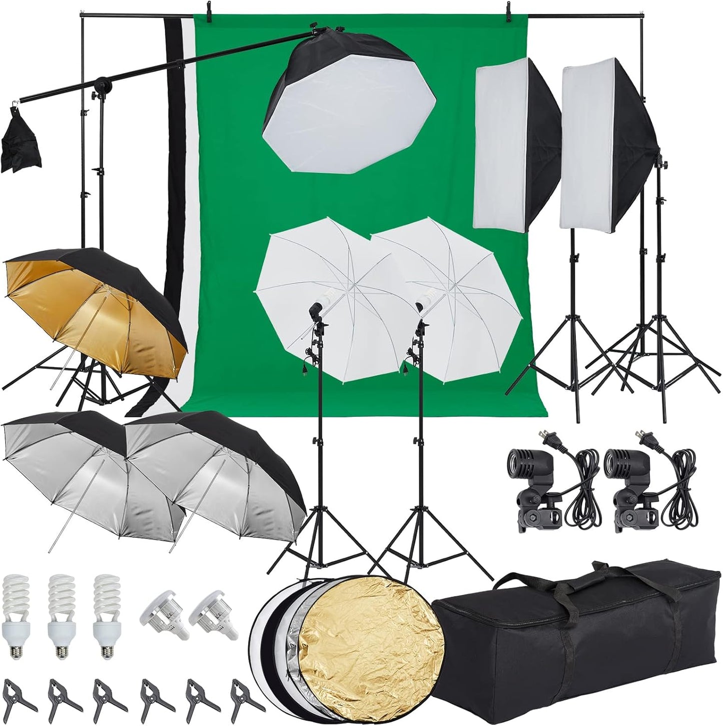 Photography Lighting Kit with Backdrops for Professional Shoots