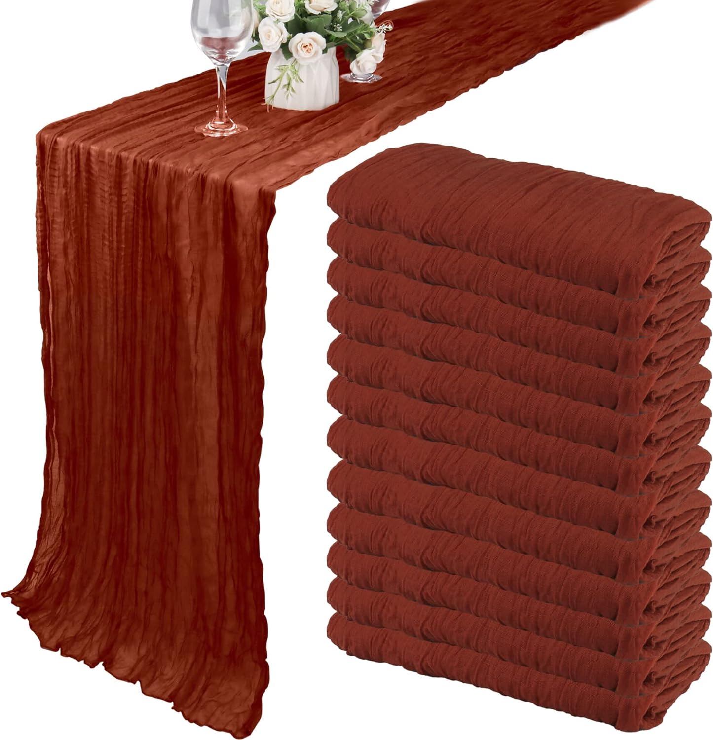 13Ft Cheesecloth Table Runner Set for Elegant Party Decor