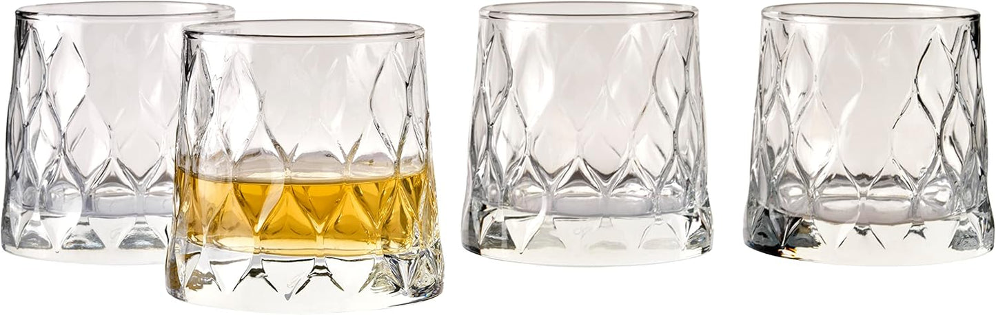 Pasabahce Premium Whiskey Glasses Set Of 4 For Cocktails