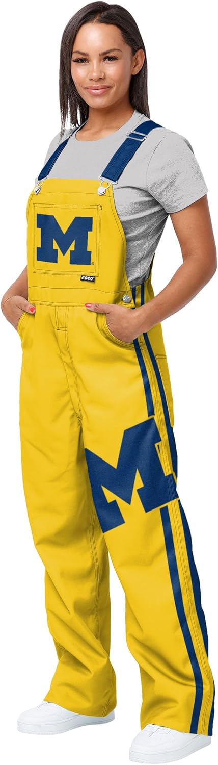 NCAA College Team Logo Bib Overalls for Women - Show Your Spirit