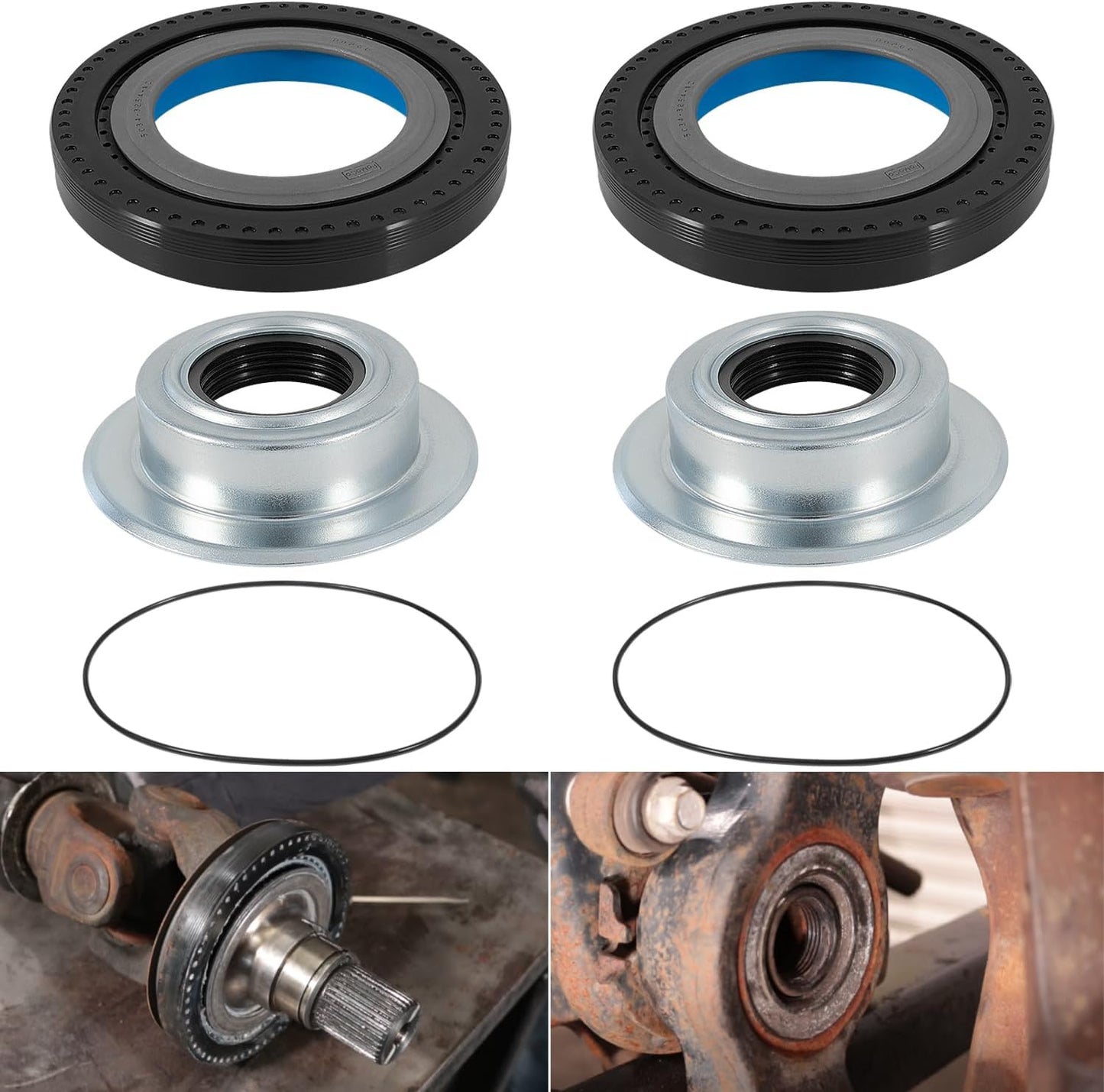Front Axle Knuckle Vacuum Seals Kit for Ford Super Duty Trucks