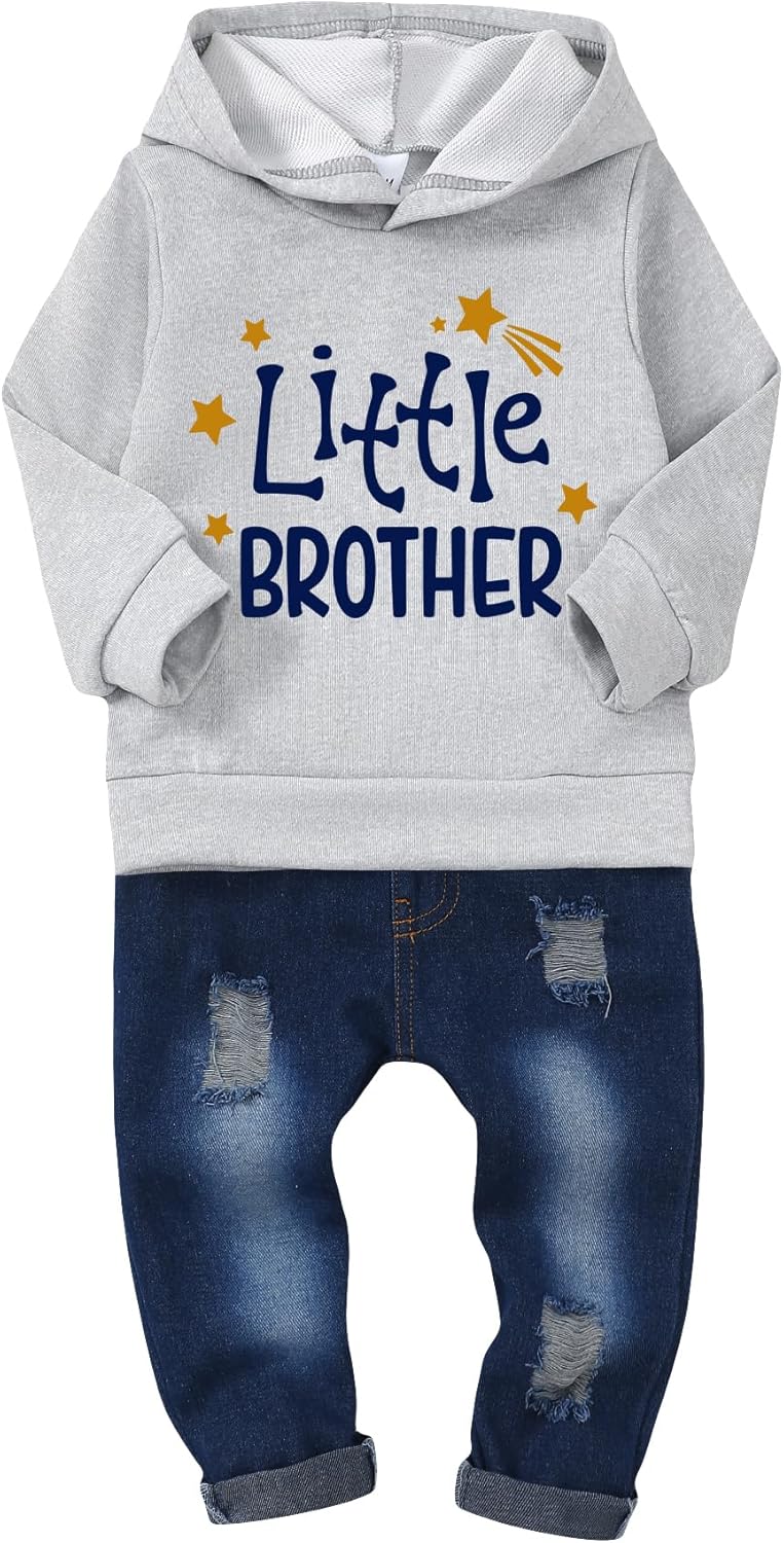 NZRVAWS Baby Boy Clothes Set for Fall Winter - Hoodie & Jeans
