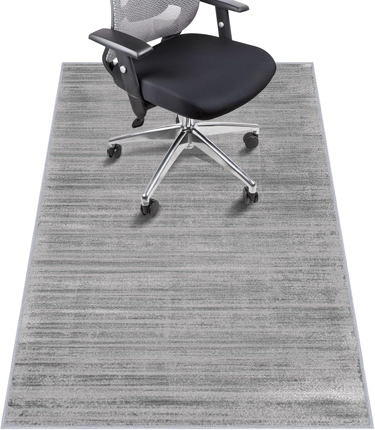 Premium Azadx Hardwood Floor Chair Mat - Slip Resistant Desk Rug (Dark Grey)