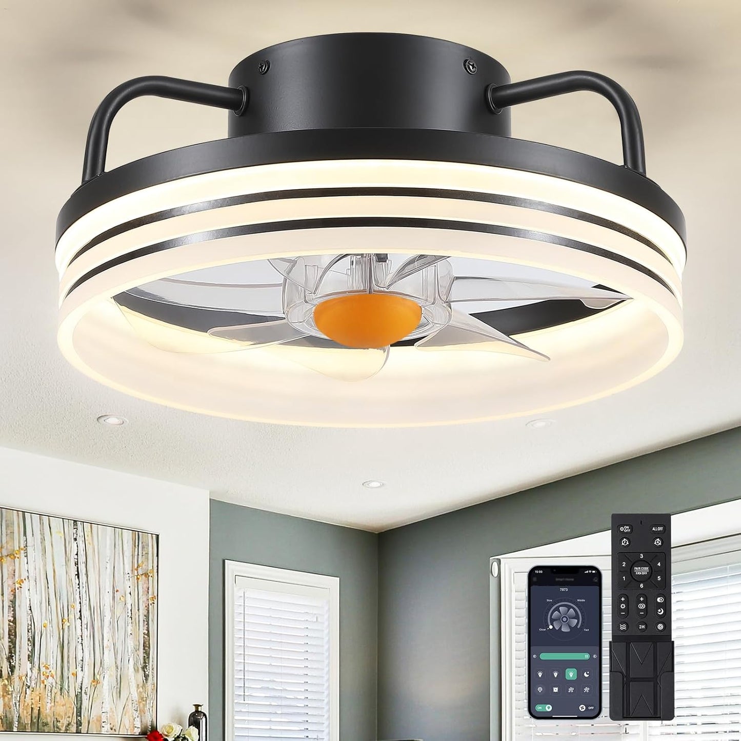 Bladeless Ceiling Fans with Lights and Remote for Modern Spaces