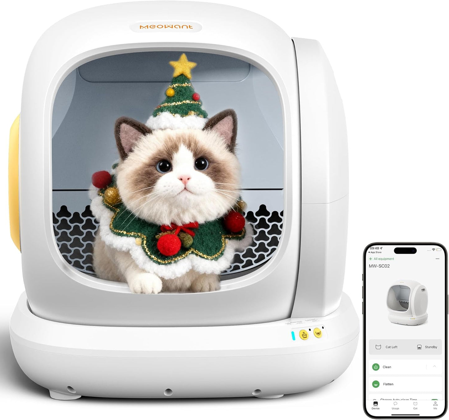 MeoWant Self-Cleaning Cat Litter Box for Multi Cats, 75L