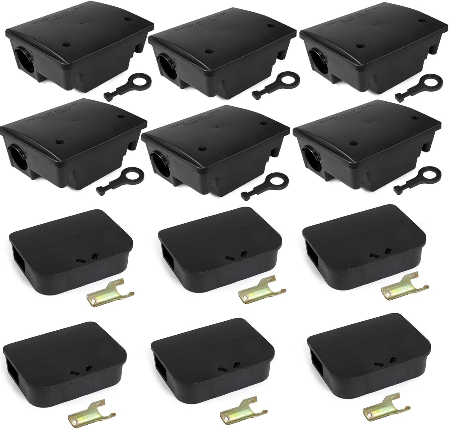 12Pack KeyRequired Rat Bait Stations for Safe Indoor Outdoor Use