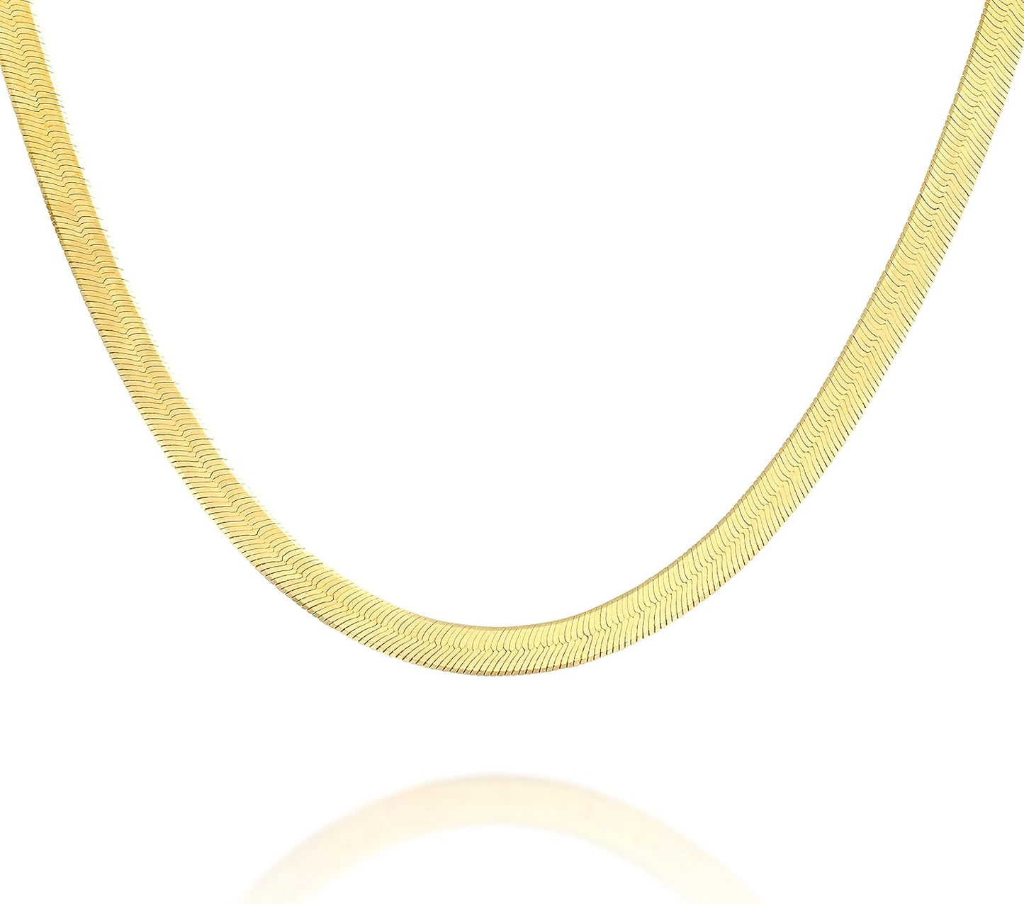 22K Gold Plated Chain Necklace for Women and Men - Trendy Jewelry