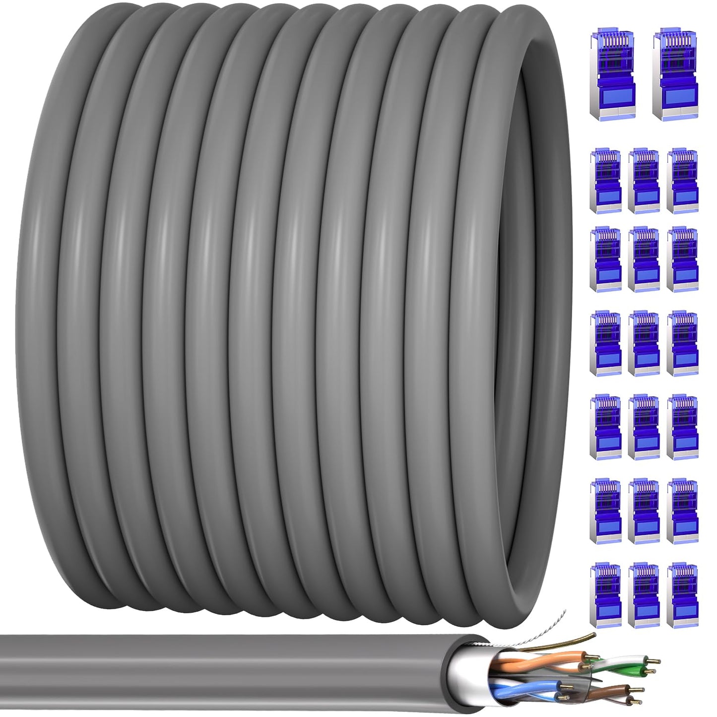 Cat 6 Outdoor Ethernet Cable 328ft - Waterproof and Durable