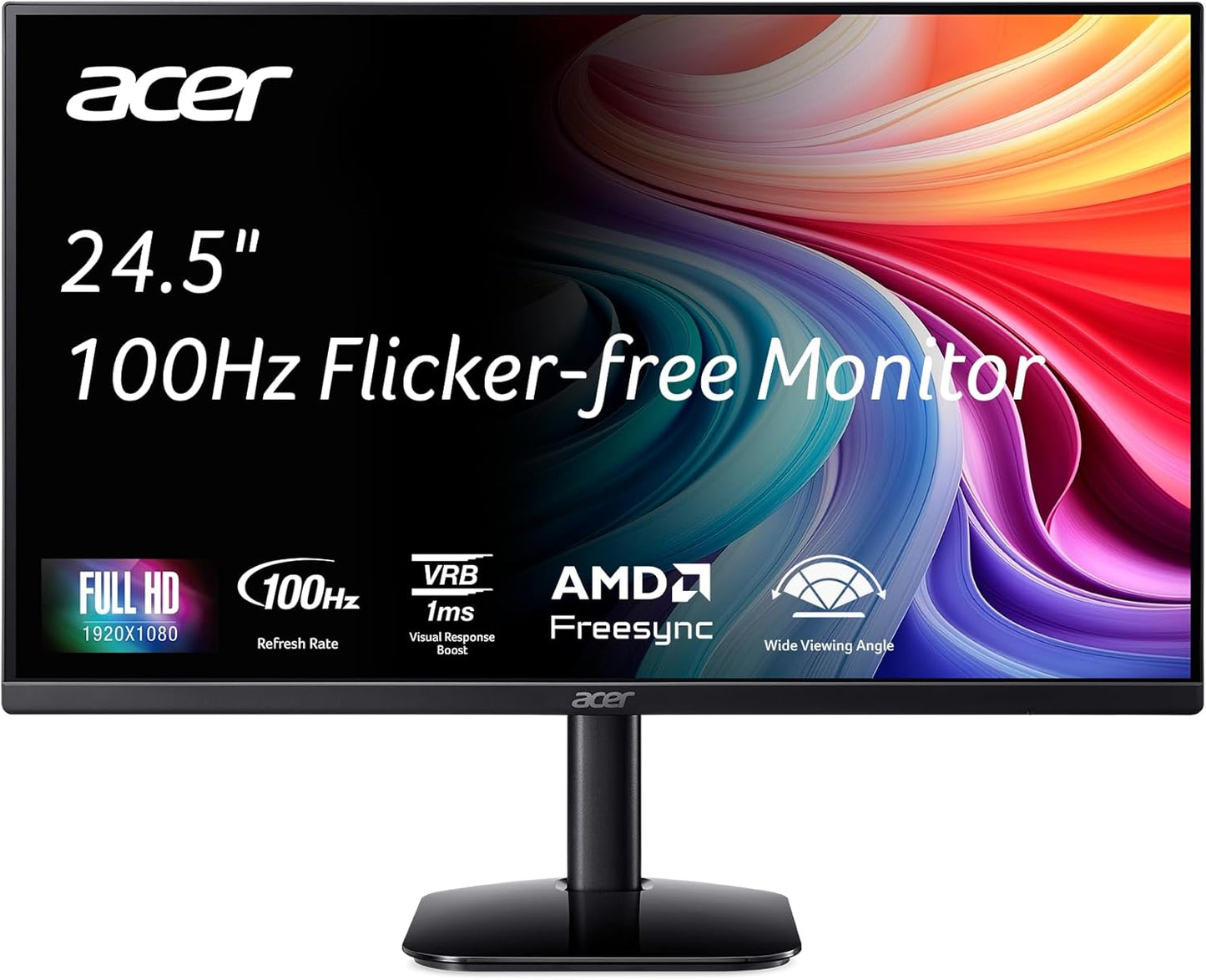 Acer 24.5 Full HD Gaming Monitor- AMD FreeSync, 100Hz Refresh