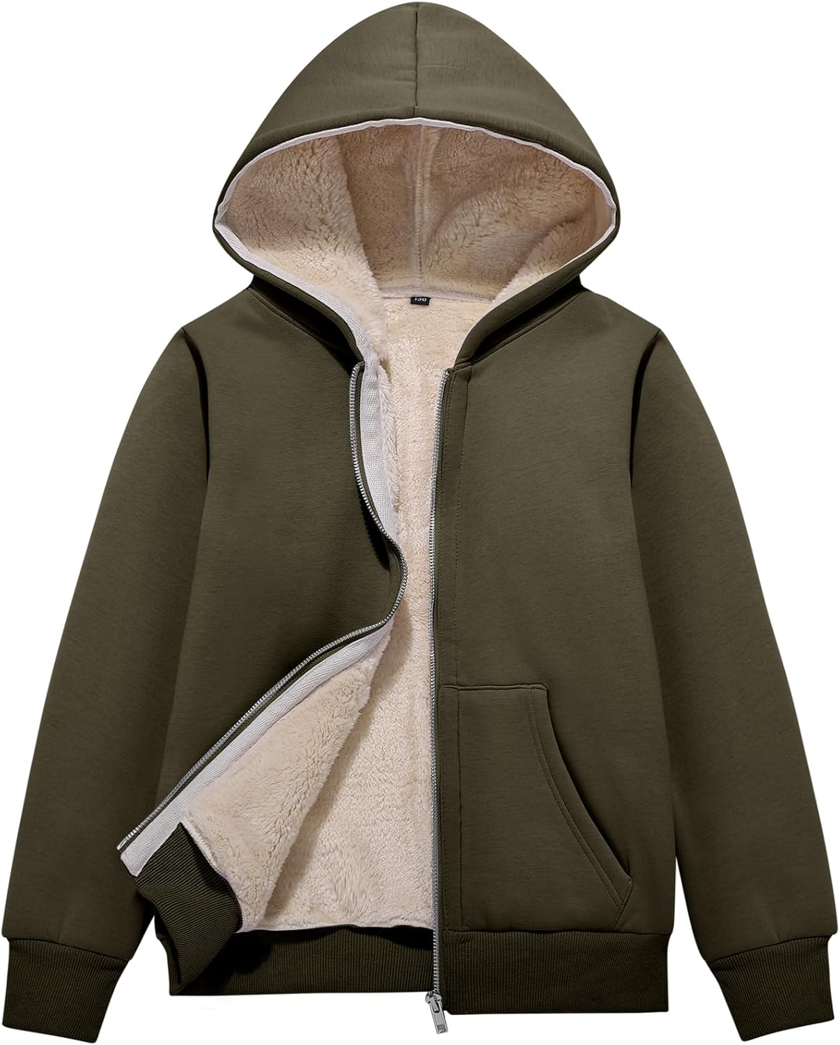 Flygo Unisex Boys Girls Fleece Jacket Hoodie for Winter Wear