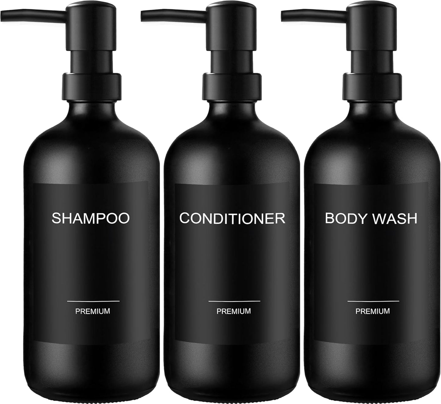 Refillable Glass Shower Dispenser Set by GM GMISUN